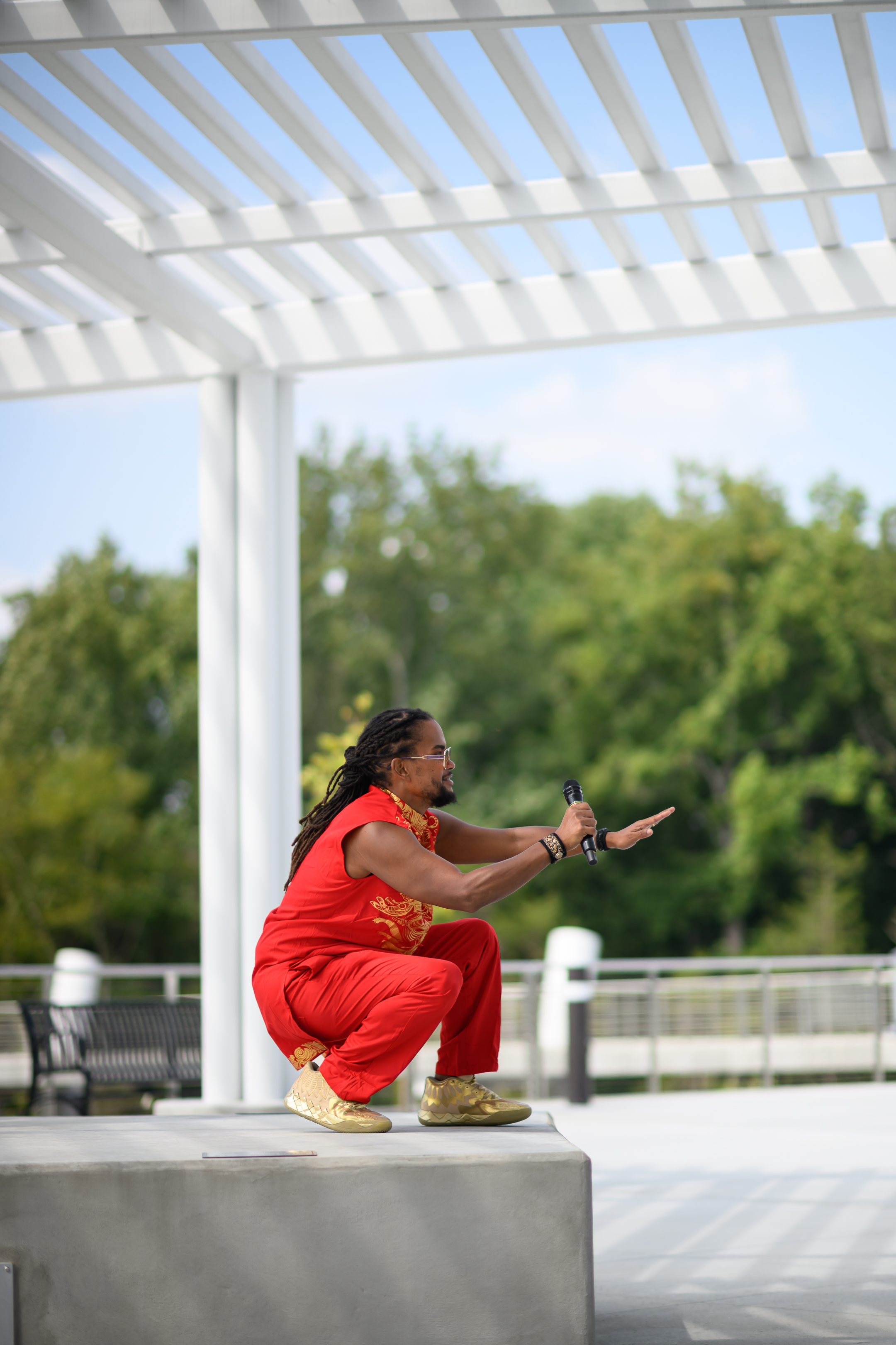 Finale-style artwork with open, elevated stage energy